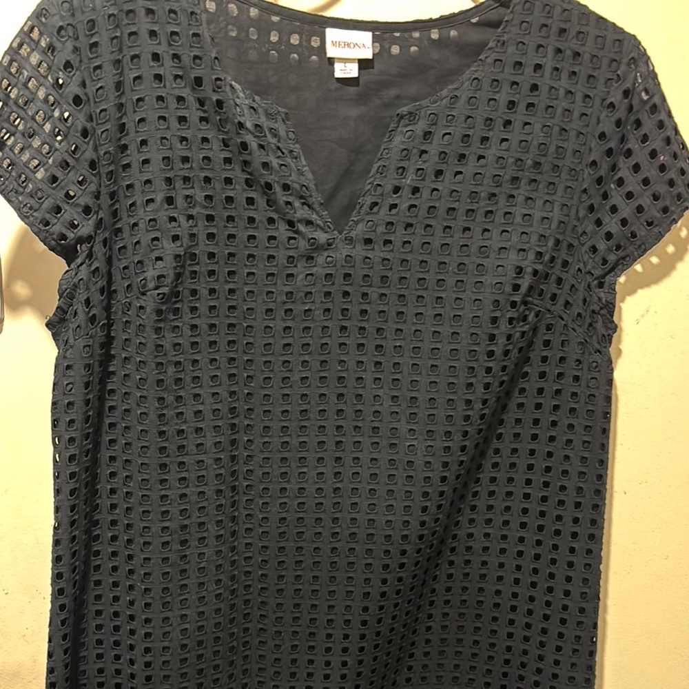 Merona Black Eyelet Dress